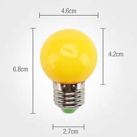 E26/E27 0.5W High Power LED 50 LM Yellow G45 LED Globe Bulbs V