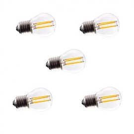 5pcs G45 4W E27 360LM Dimmable 360 Degree Warm Cool White Color LED Filament Light 220V