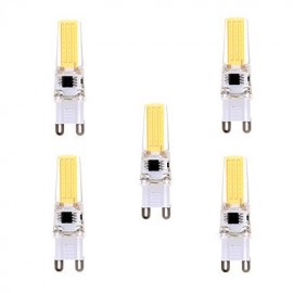 5 Pcs G9 LED Bi-pin Light T 1 COB 5W 400-500 lm Warm White / Cool White Dimmable / AC 220-240 / AC 110-130 V