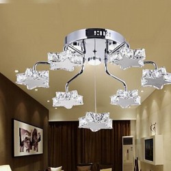 LED Flush Mount ,7 Light,Modern Electroplated Stainless