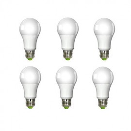 10W E26/E27 LED Globe Bulbs A60(A19) 1 COB 980 lm Cool White AC 100-240 V 6 pcs