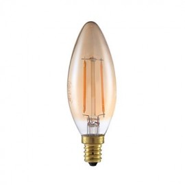 2W E12 LED Filament Bulbs B10 2 COB 160 lm Amber Dimmable / Decorative 120V 1 pcs