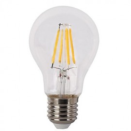 6 Pack 4W Vintage LED Filament Bulb A60 Medium Screw E27 Base Incandescent Replacement Warm White /White 220-240V AC