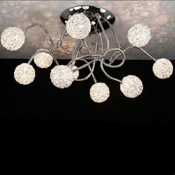 Simple Iron Ceiling Round Iron Creative Bedroom lamp Study lamp Aluminum Wire lamp