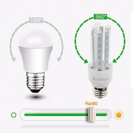 E27 7W 600lm Warm White/White Light 36 SMD 2835 LED Corn Lamps (AC 85-265V)