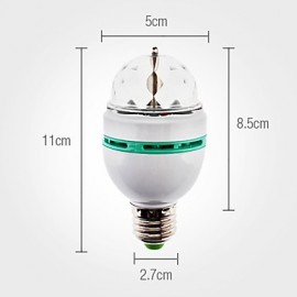 3W E26/E27 LED Globe Bulbs 3 High Power LED 270 lm RGB Sound-Activated AC 85-265 V