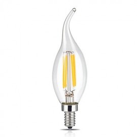 4W E14 LED Filament Bulbs CA35 4 COB 400 lm Warm White Cool White AC 220-240 V 6 pcs