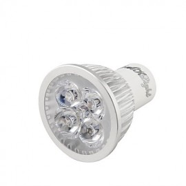 6PCS GU10 4W Dimmable 400lm 3000K Warm Light 4-LED Spotlight- Silver (AC 110V)