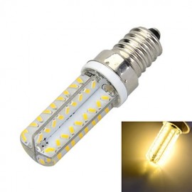 E14 Dimmable 6W 500lm 3500K 72-SMD 3014 LED Warm White Light Bulb Lamp (AC 220-240V)