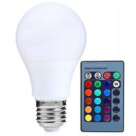 RGB 10W E27 Led Globe Light Bulb Lamp 16 Color Changering with 24Key Remote Control RGB Bulbs(AC85-265V)