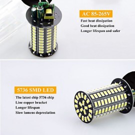 1PCS High Luminous 120*5736 SMD E27 E14 E12 12W Spotlight LED Lamp Candle Light For home Lighting