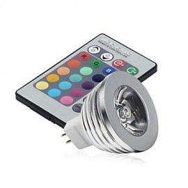 5pcs 3W MR16 RGB LED Bulb Lamp light 16 Color changing + IR Remote(85-265V)