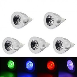 5pcs 3W MR16 RGB LED Bulb Lamp light 16 Color changing + IR Remote(85-265V)