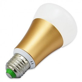 10W RGBW E26/E27 LED Globe Bulbs A60(A19) 1 COB 900lm-1200lm lm Cool White / RGB Infrared Sensor / Dimmable / Remote-Controlled (85-265V)