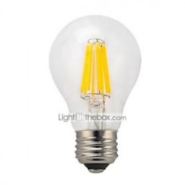 1 pcs E26/E27 8W 8 COB 750 lm Warm White A60(A19) edison Vintage LED Filament Bulbs AC 220-240 V Dimmable