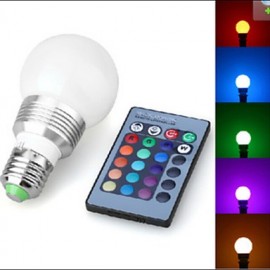 E273W 85V-265VRGB Remote Control Intelligent Light Color LED Energy-Saving Bulb