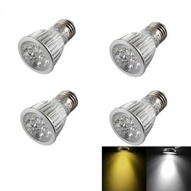 4PCS E27 5W Dimmable 5-LED Spotlight Warm White/Cold White 400lm (AC110~120V/220-240V/85-265V)