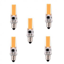 5Pcs Dimmable 5W E11 LED Bi-pin Light T 1 COB 400-500 lm Warm White / Cool White AC 110-130 V