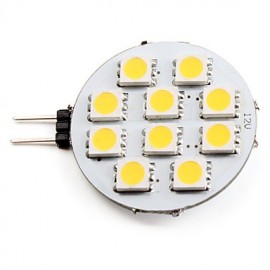 1.5W G4 LED Spotlight 10 SMD 5050 90 lm Warm White DC 12 V