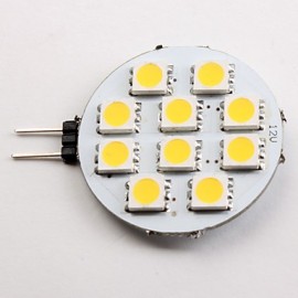 1.5W G4 LED Spotlight 10 SMD 5050 90 lm Warm White DC 12 V