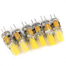 6 pcs G4 3W COB 180 lm Warm White / Cool White Decorative LED Bi-pin Lights DC 12 / AC 12 V