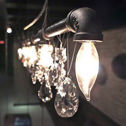 North American-Style Creative 5 Light Chandeliert In Pipe Design