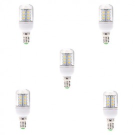5pcs 24LEDS E14 LED Corn Lamp 5730SMD Light Bulb (AC220-240V)