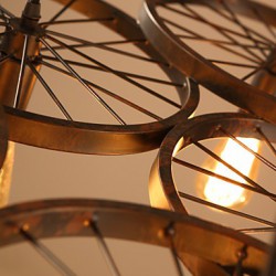 Lighting Personality Industrial Loft Style Wrought Iron Chandelier Restaurant Bar Cafe Restaurant Wheel Chandelier