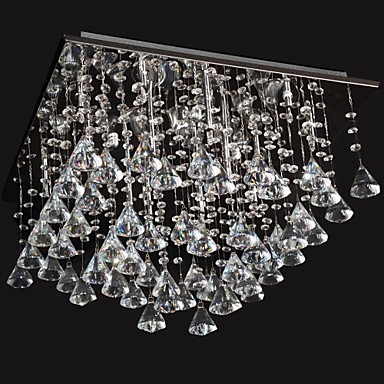 20w Traditional/Classic Crystal Chrome Metal Chandeliers Living Room ...