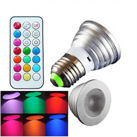 1 pcs E26/E27 4W High Power LED Dimmable / Remote-Controlled / Decorative RGB LED Spotlight AC 100-240 V