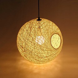 Country Simple Modern Restaurant lamp, Pastoral Rattan Lamp, Hemp Ball Chandelier