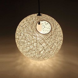 Country Simple Modern Restaurant lamp, Pastoral Rattan Lamp, Hemp Ball Chandelier