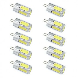 3W Aluminium LED Bulb G4 Spotlight 5 SMD COB Warm / Cool White DC 12V (10 Pieces)