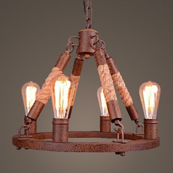 Vintage Rope Pendant Lights Loft Creative Personality Industrial Lamp American Style for Living Room Decoration