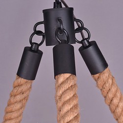 Vintage Rope Pendant Lights Loft Creative Personality Industrial Lamp American Style for Living Room Decoration