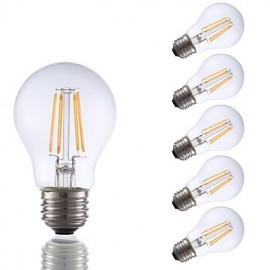3.5W E26 LED Filament Bulbs A17 4 COB 350 lm Warm White Dimmable 120V 6 pcs