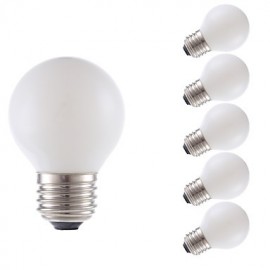 3.5W E26 LED Filament Bulbs G16.5 4 COB 300 lm Miky White Dimmable 120V 6 pcs