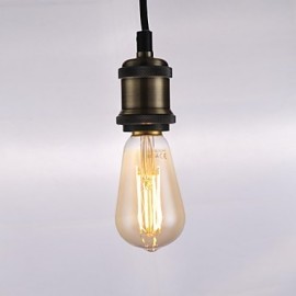 4W E27 LED Filament Bulbs ST58LF 4 COB 350 lm Amber Dimmable / Decorative AC 220-240 V 4 pcs