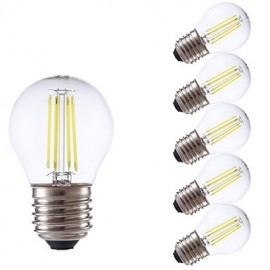 3.5W E27 LED Filament Bulbs P45 4 COB 350/400 lm Warm White / Cool White AC 220-240 V 6 pcs
