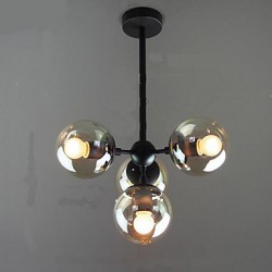 LED Glass Ball Iron Beanstalk Restaurant Molecular Ceiling Lamps
