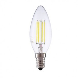 3.5W E14 LED Filament Bulbs B35 4 COB 350/400 lm Warm White / Cool White Dimmable AC 220-240 V 6 pcs