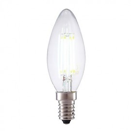 3.5W E14 LED Filament Bulbs B35 4 COB 350/400 lm Warm White / Cool White Dimmable AC 220-240 V 6 pcs