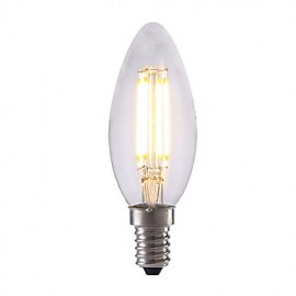 3.5W E14 LED Filament Bulbs B35 4 COB 350/400 lm Warm White / Cool White Dimmable AC 220-240 V 6 pcs