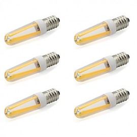 4W E14 LED Bi-pin Lights T 4 COB 380 lm Warm White / Cool White AC 220-240 V 6 pcs