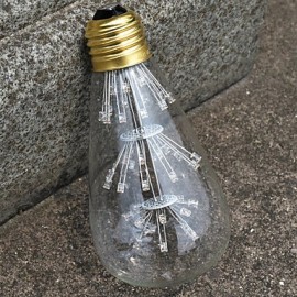 3W E26/E27 LED Filament Bulbs ST64 47 SMD 300 lm Warm White Decorative AC 220-240 V 1 pcs