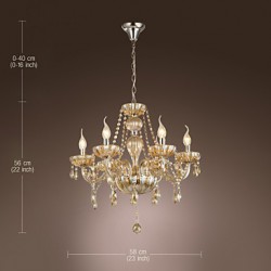 Max 60W Traditional/Classic Crystal Electroplated Glass Chandeliers Living Room