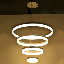 Acrylic Chandeliers LED Ring Pendant Light Lamp Lighting Fixtures with Dining room Bedroom AC100 to 240v CE FCC UL