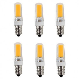 4W E14 Screw Base Led Bulb COB Spotlight for Home Chandlier Desk Table Lamp 220V - 240V AC (6 Pieces)