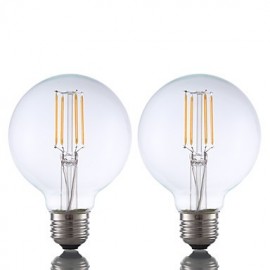 3.5W E26 LED Filament Bulbs G25 4 COB 350 lm Warm White Dimmable AC 110-130 V 2 pcs