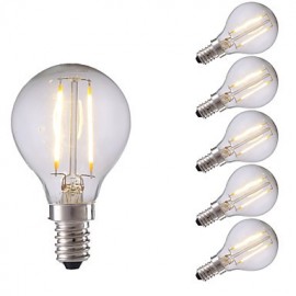 2W E14 LED Filament Bulbs P45 2 COB 250 lm Warm White / Cool White AC 220-240 V 6 pcs